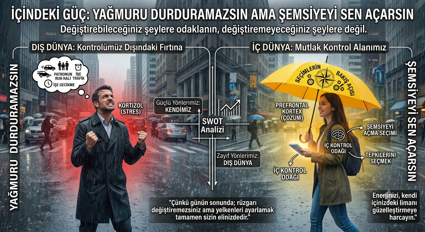 İÇİNDEKİ GÜÇ: YAĞMURU DURDURAMAZSIN AMA ŞEMSİYEYİ SEN AÇARSIN